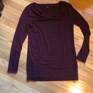 Ann Taylor Scoop Neck Long Shirt